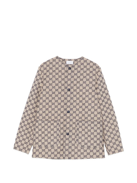  Gucci Kids Gg-patterned Jacket - Neutrals 