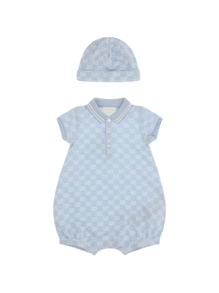  Gucci Kids Gg-patterned Shorties Set (set Of Two) - Blue 