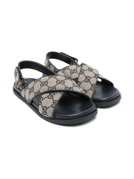  Gucci Kids Gg Sandals - Neutrals 