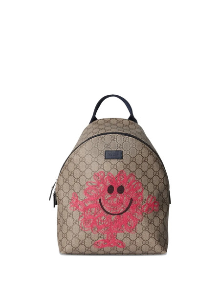  Gucci Kids Gg Signature Character Backpack - Neutrals 