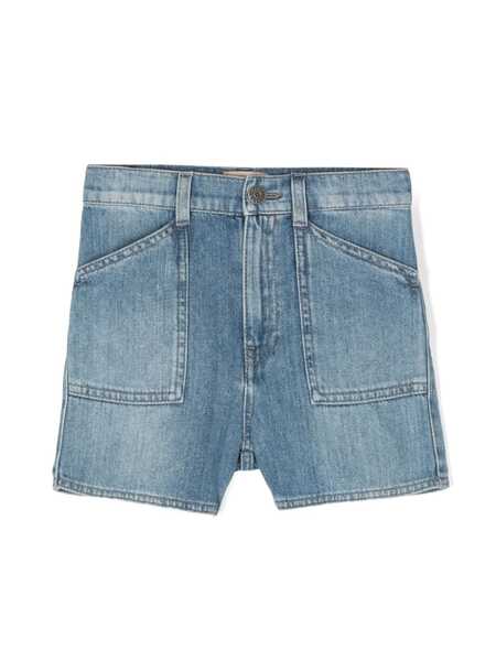 Gucci Kids Logo-embroidered Shorts - Blue 