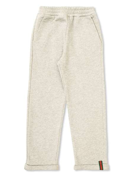  Gucci Kids Logo-patch Cotton Track Pants - Grey 