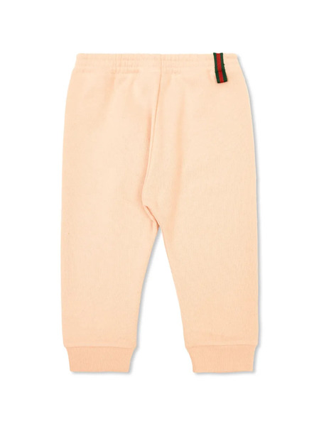  Gucci Kids Logo-patch Cotton Trousers - Pink 