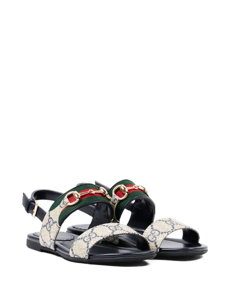  Gucci Kids Logo Strap Sandals - Blue 