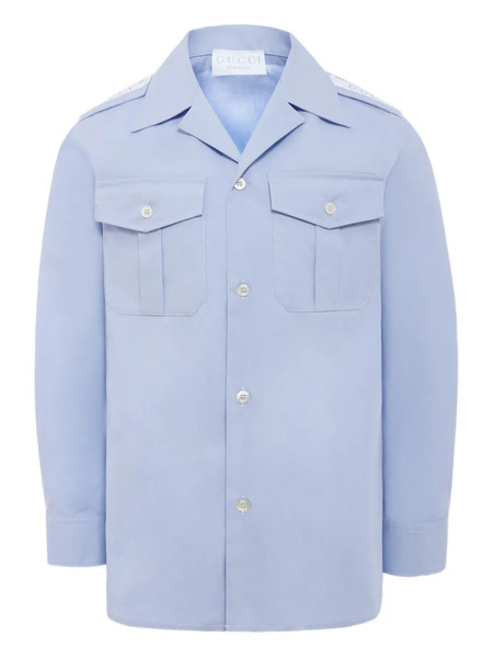  Gucci Kids Long Sleeve Shirt - Blue 