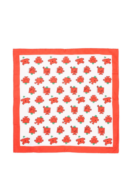  Gucci Kids Print Scarf - Red 