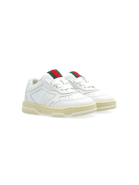  Gucci Kids Re-web Sneakers - White 
