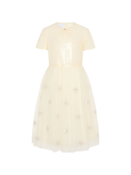  Gucci Kids Sequinned Star Dress - Neutrals 