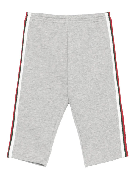  Gucci Kids Side-stripe Cotton Track Pants - Grey 