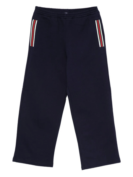  Gucci Kids Striped-panel Track Pants - Blue 