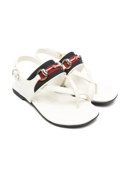  Gucci Kids Web-detail Sandals - White 