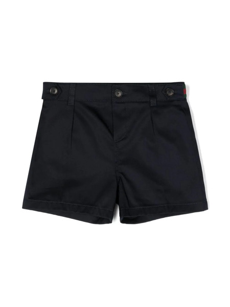  Gucci Kids Web-stripe Chino Shorts - Blue 