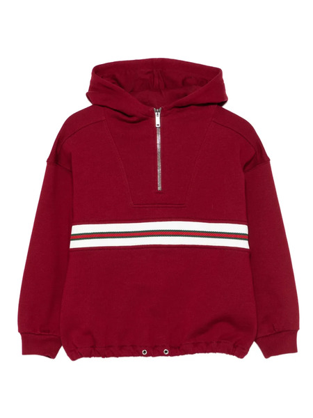  Gucci Kids Web-stripe Hoodie - Red 