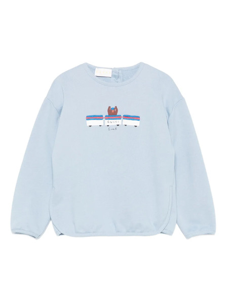  Gucci Kids X Euan Roberts Graphic-print Sweatshirt - Blue 