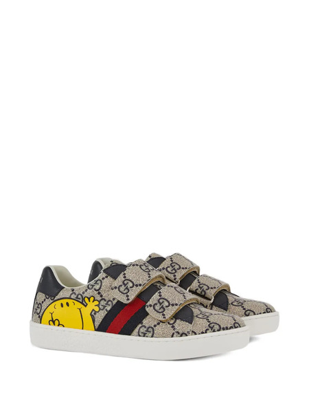  Gucci Kids X Mr. Men™ Little Miss™ Ace Logo-pattern Sneakers - Neutrals 