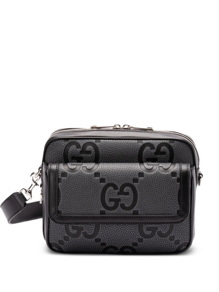  Gucci Leather Messenger Bag - Grey 