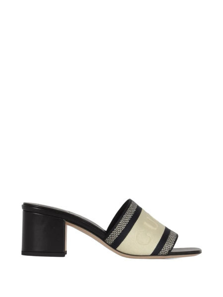  Gucci Logo-band Sandals - Neutrals 