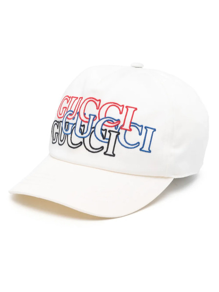  Gucci Logo-embroidered Baseball Cap - White 