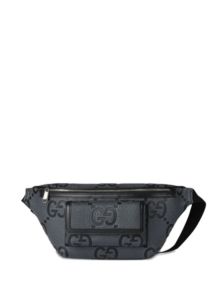  Gucci Logo Pattern Pocket Belt Bag - Black 