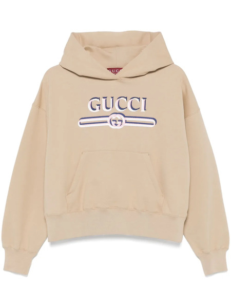  Gucci Logo-print Hoodie - Brown 