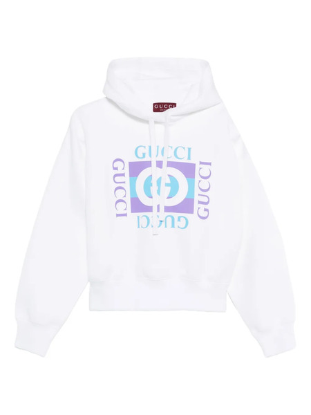  Gucci Logo-print Hoodie - White 