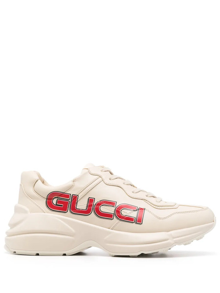 Gucci Logo-print Sneakers - Neutrals 
