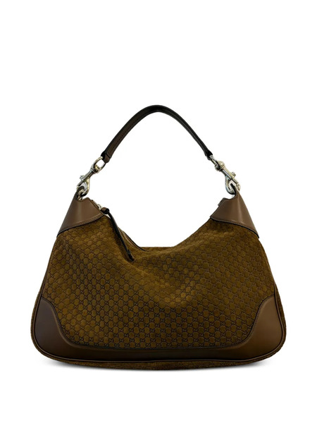  Gucci Medium Gucci B Monogram Shoulder Bag - Brown 
