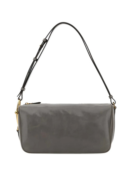  Gucci Medium Half Horsebit Shoulder Bag - Grey 