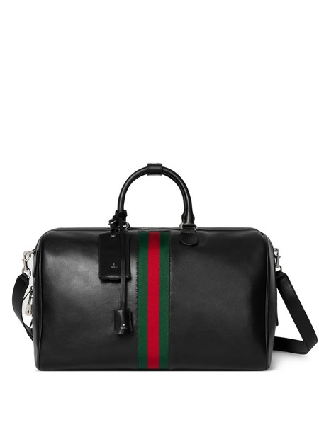  Gucci Medium Leather Duffle Bag - Black 