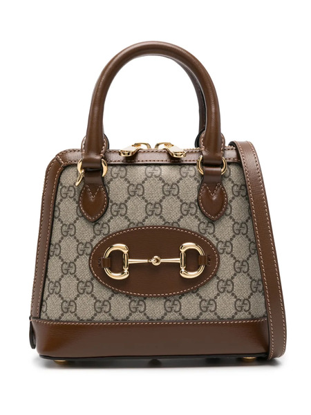  Gucci Mini Horsebit 1955 Top-handle Bag - Neutrals 