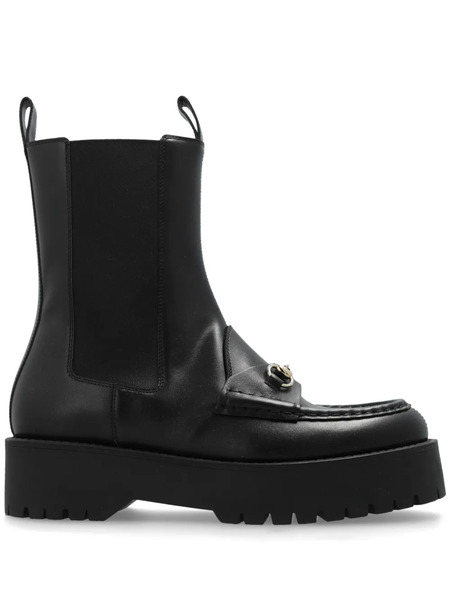  Gucci 45mm Horsebit Boots - Black 