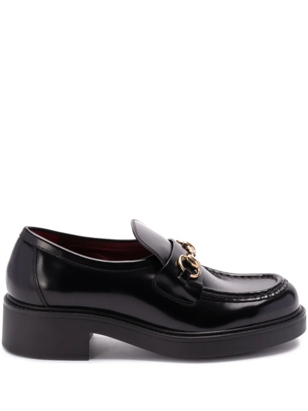  Gucci 40mm Horsebit Loafers - Black 