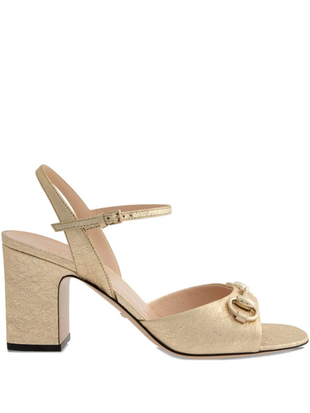  Gucci 75mm Horsebit Sandals - Neutrals 