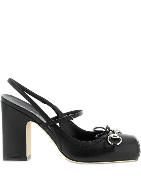  Gucci 95mm Metal-clamp Pumps - Black 