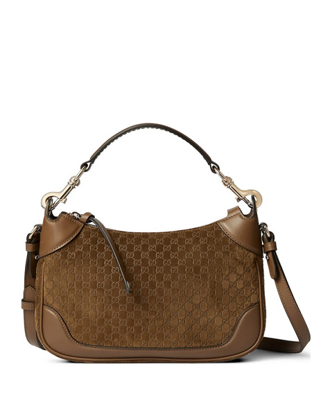  Gucci Monogram Shoulder Bag - Brown 