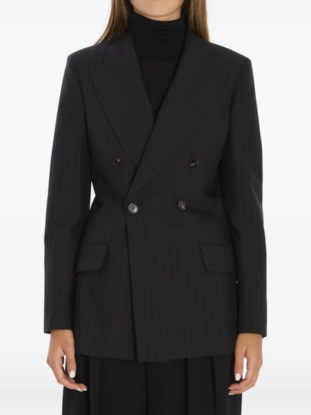 Gucci Pinstripe Double-breasted Jacket - Black 
