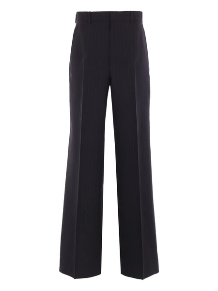  Gucci Pinstripe Wool Jacquard Trousers - Black 
