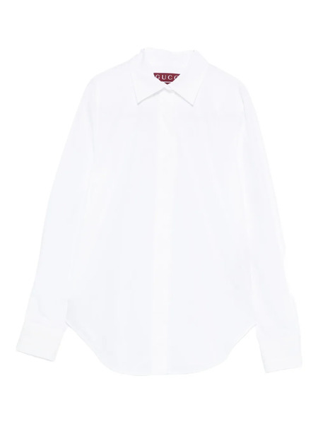  Gucci Point-collar Cotton Shirt - White 