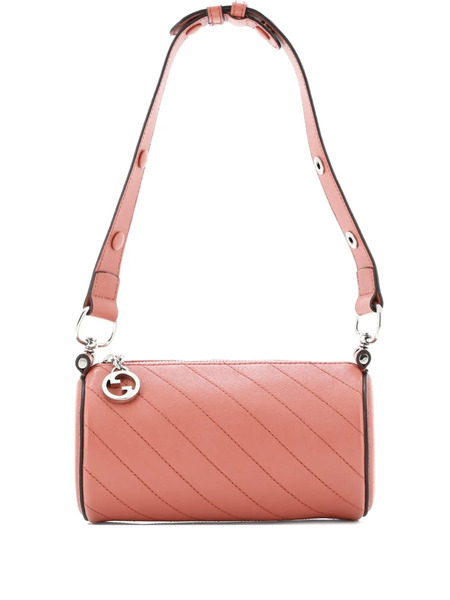  Gucci Pre-owned Blondie Diagonal Quilted Leather Mini Shoulder Bag - Pink 
