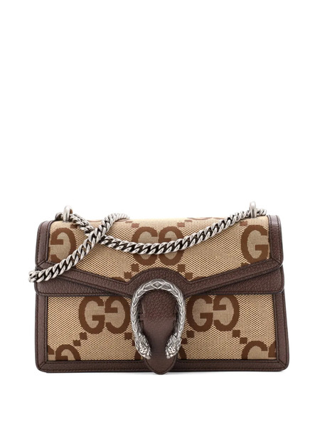  Gucci Pre-owned Dionysus Bag Jumbo Gg Canvas Small Shoulder Bag - Brown 