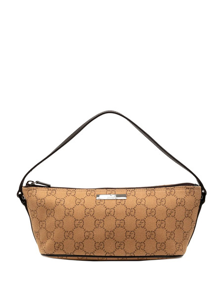  Gucci Pre-owned 2000-2015 Gg Canvas Boat Shoulder Bag - Brown 