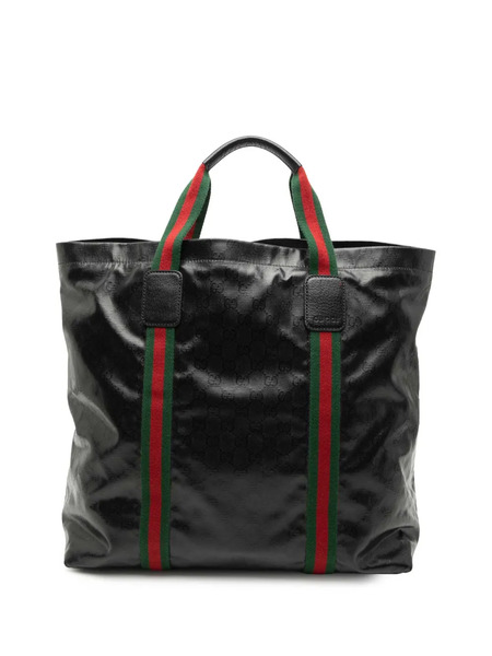  Gucci Pre-owned 2000-2015 Gg Imprime Web Tote Bag - Black 