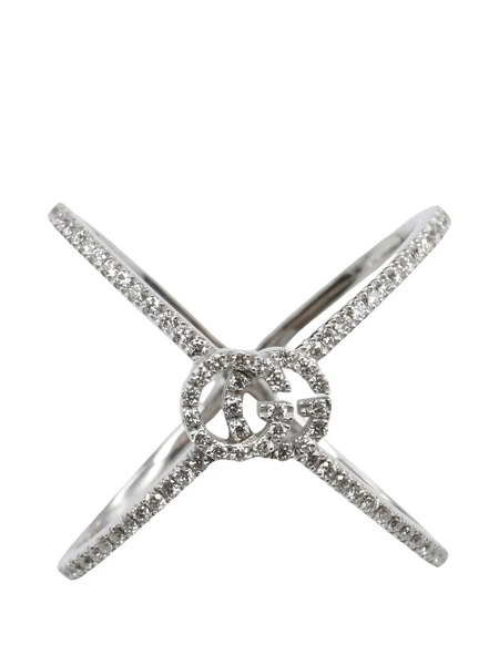  Gucci Pre-owned Gg Running Diamond Ring - Silver 