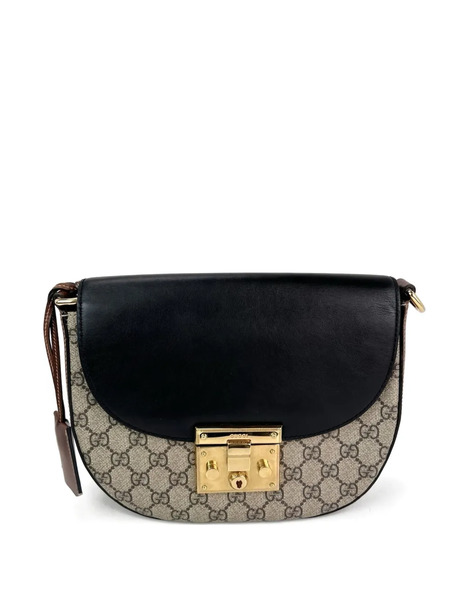  Gucci Pre-owned Gg Supreme Padlock Shoulder Bag - Neutrals 