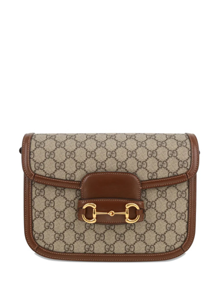  Gucci Pre-owned 1955 Horsebit Monogram Shoulder Bag - Neutrals 