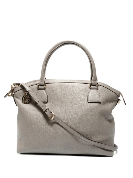  Gucci Pre-owned 2010s Interlocking-g Leather Tote Bag - Grey 
