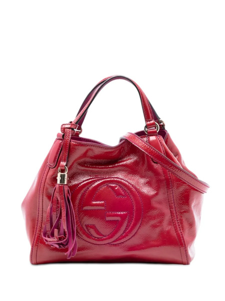  Gucci Pre-owned 2015-2025 Small Patent Soho Satchel - Red 
