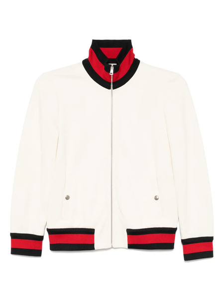  Gucci Pre-owned Web-stripe Bomber Jacket - Neutrals 