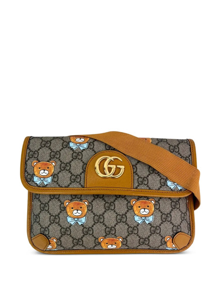  Gucci Pre-owned Xkai Gg Supreme Teddy Belt Bag - Brown 