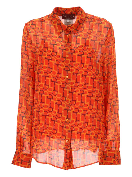  Gucci Printed Shirt - Orange 